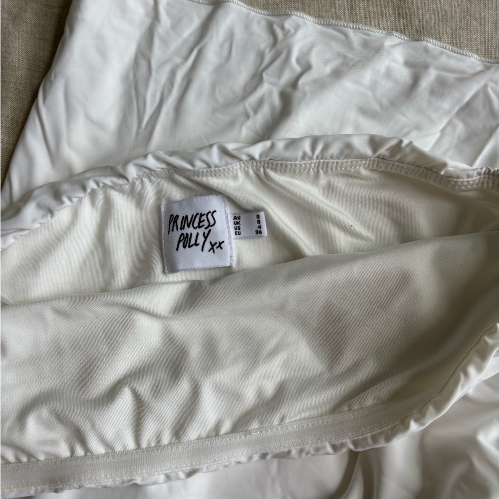 Princess Polly Cream Midi Skirt